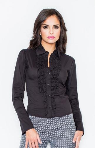 Long sleeve black blouse