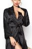 chicmid length satin dressing gown