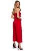 woman red jumpsuit
