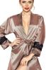 chic short satin dressing gown