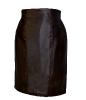 pencil brown leather skirt