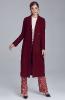 burgundy long coat