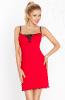 Chic red viscose and lace nightie