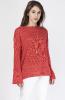 red knitted pullover