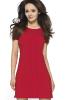 summer red short sleeves cocktail dress