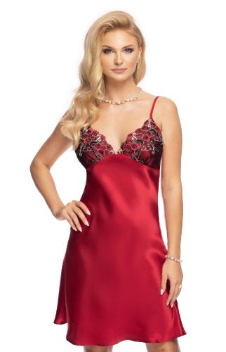 red satin and lace nightie