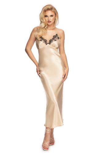 gold satin and lace nightgown
