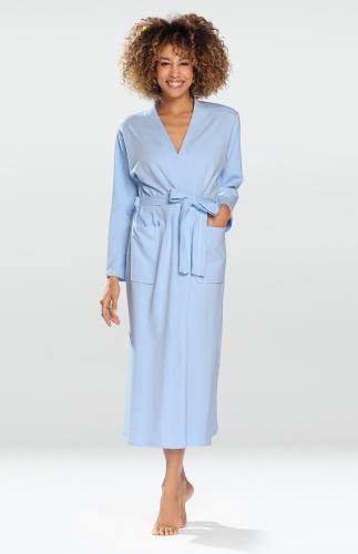 long luxurious blue cotton negligee