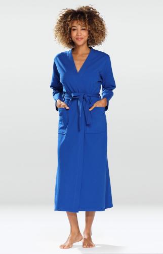 long luxurious blue cotton negligee