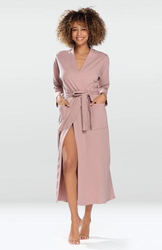 long luxurious pink cotton negligee