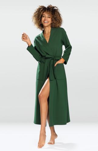 long luxurious green cotton negligee