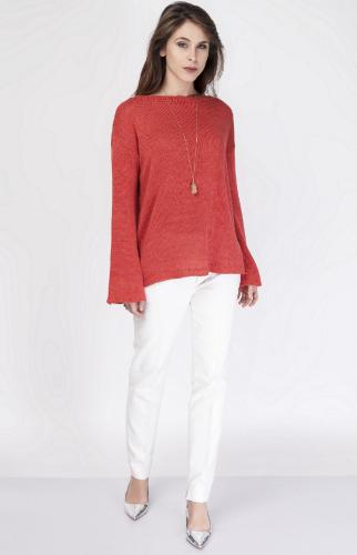 feminine coral sweater