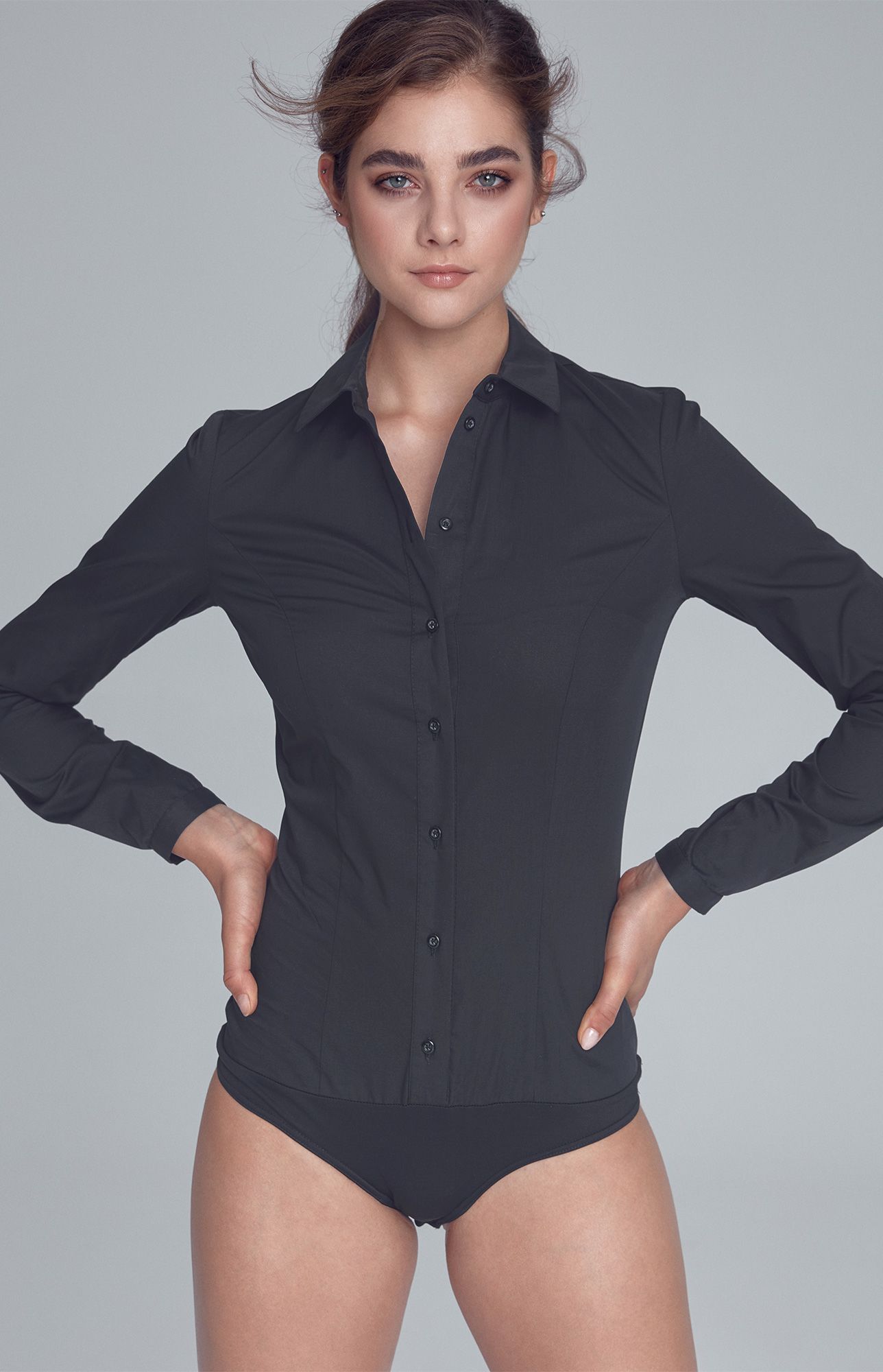 Black bodysuit blouse