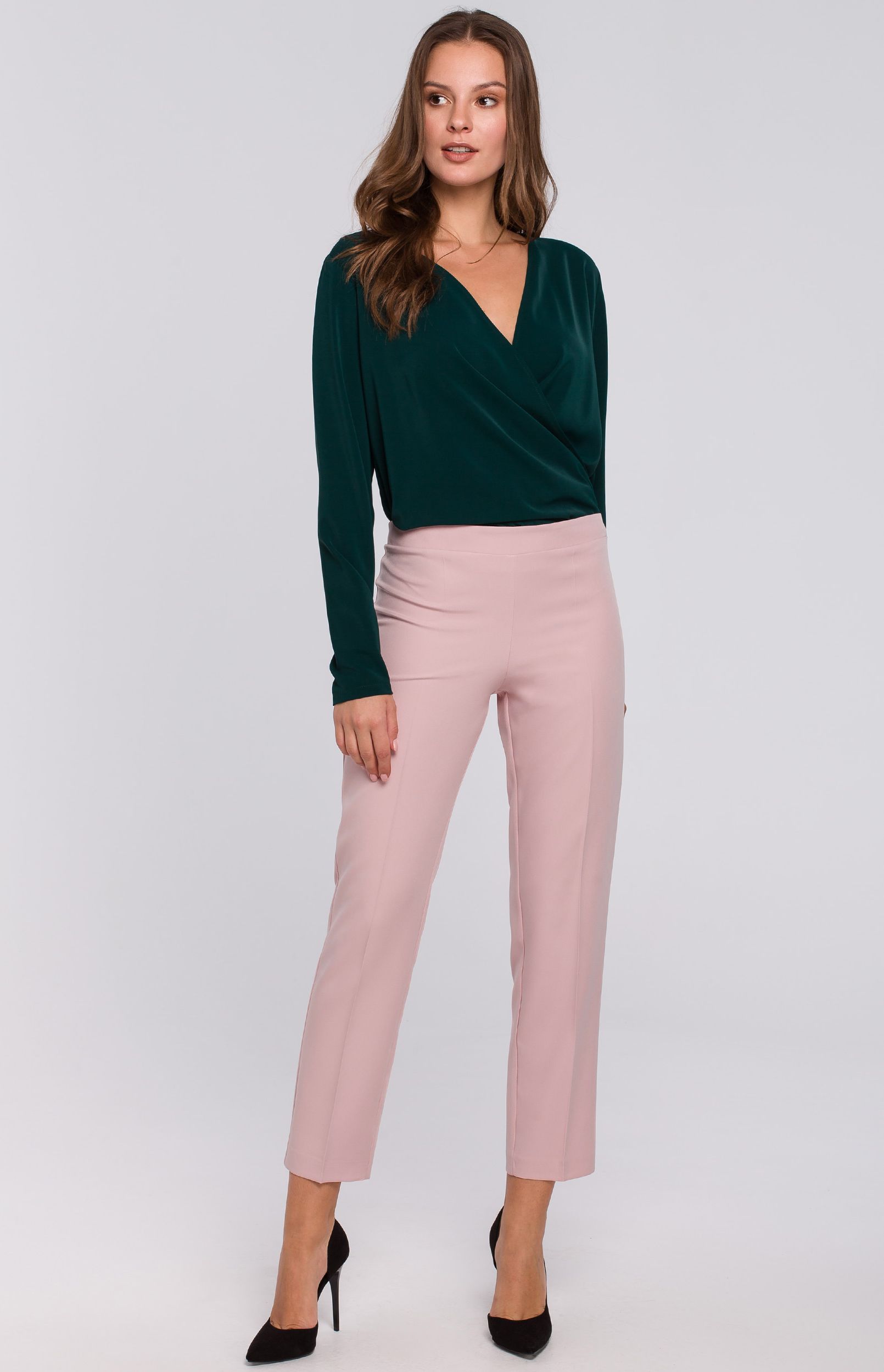 Pink cigarette trousers