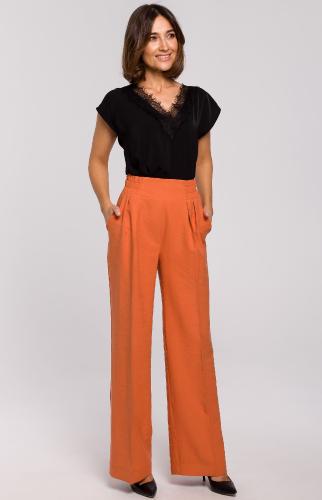 pantalon femme orange