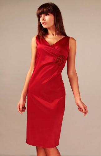 robe fourreau soirée rouge