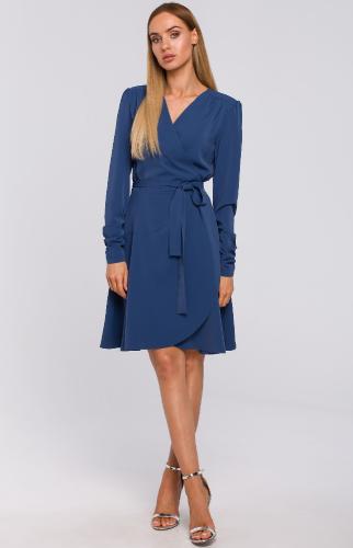 robe portefeuille bleue