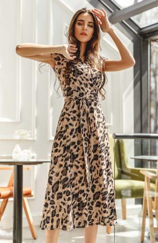 robe porte feuille leopard